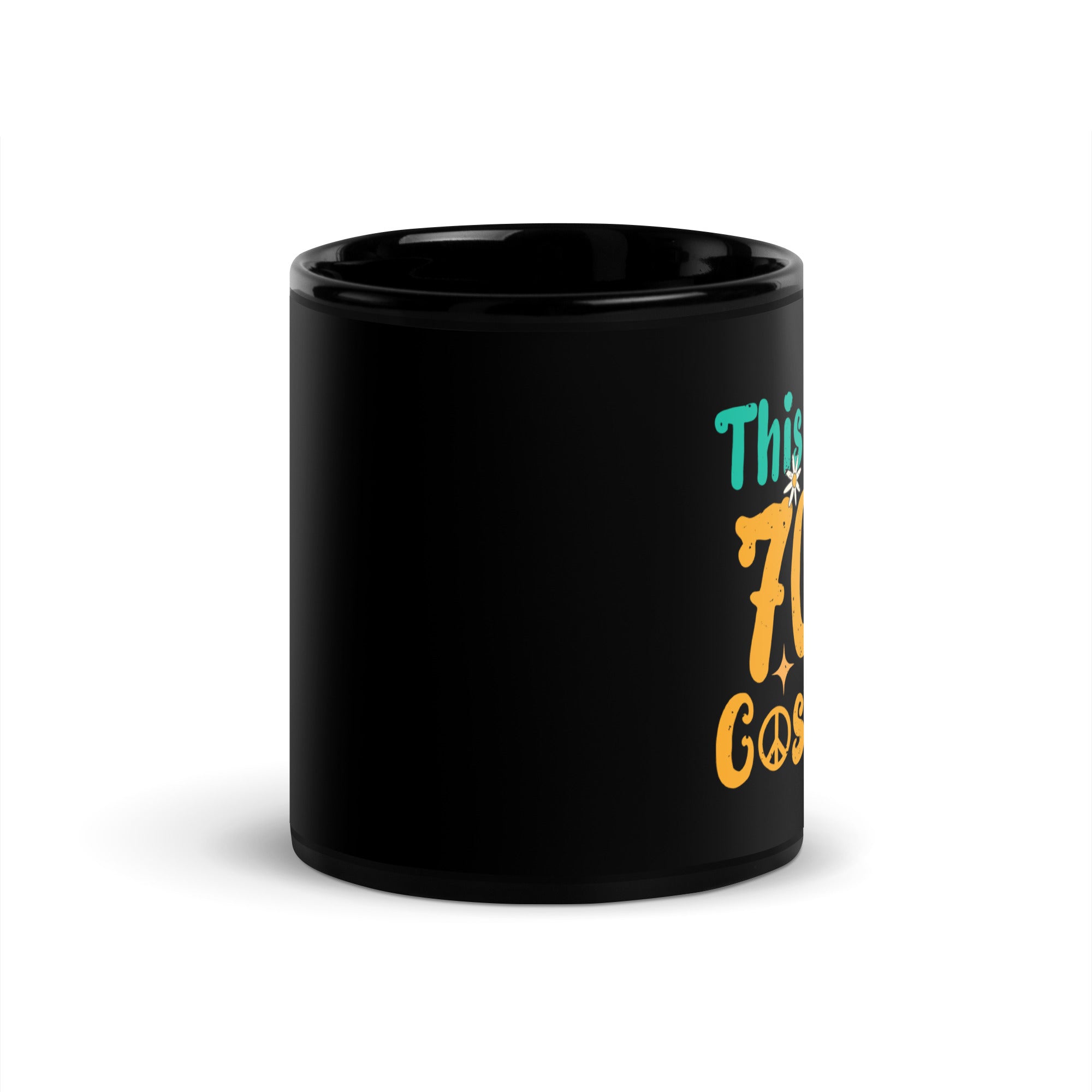 70s Outfit For Women & Men, This Is My 70s Costume Black Glossy Mug