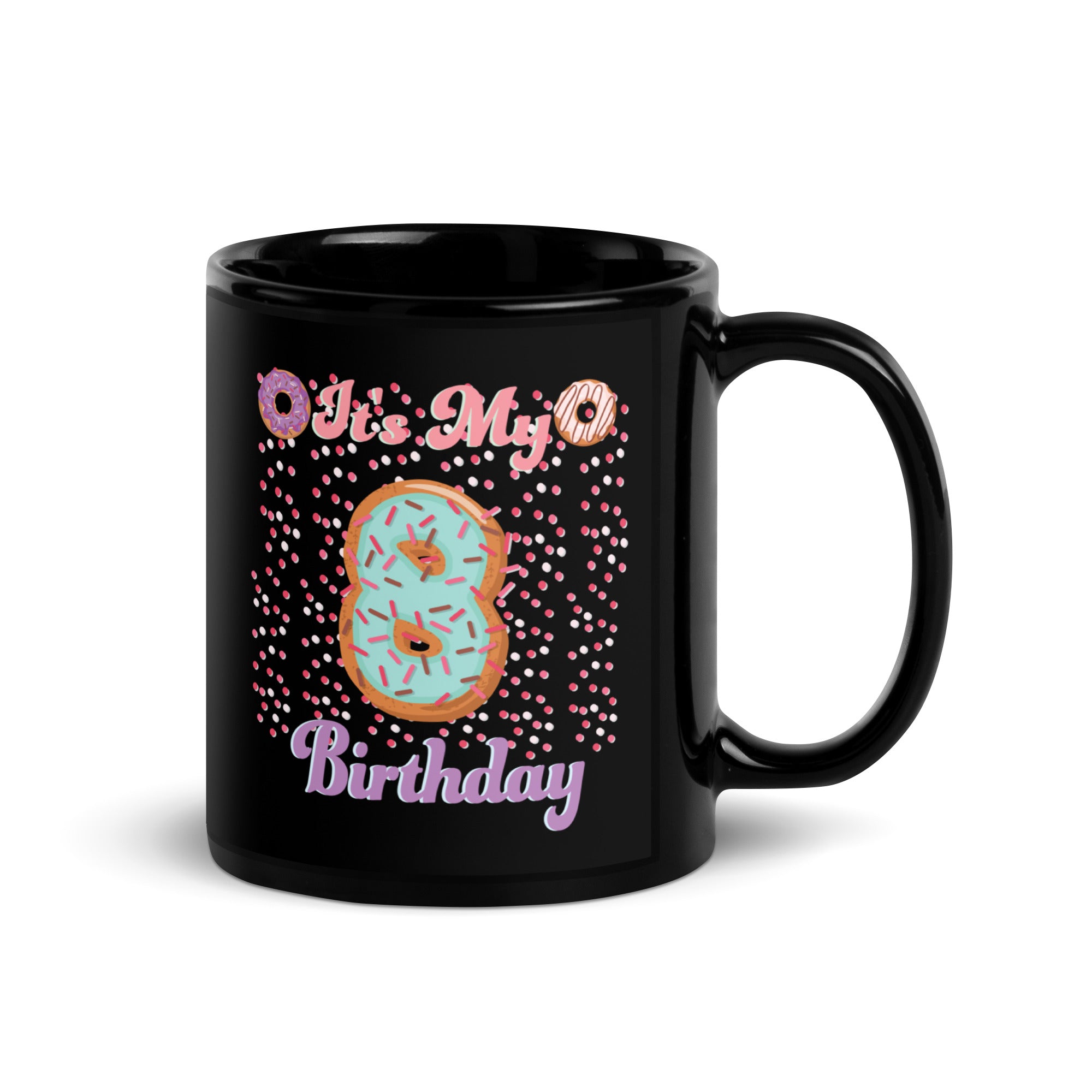 it_s-my-8th-birthday-cake-donut-8-year-old-confetti-black-glossy-mug