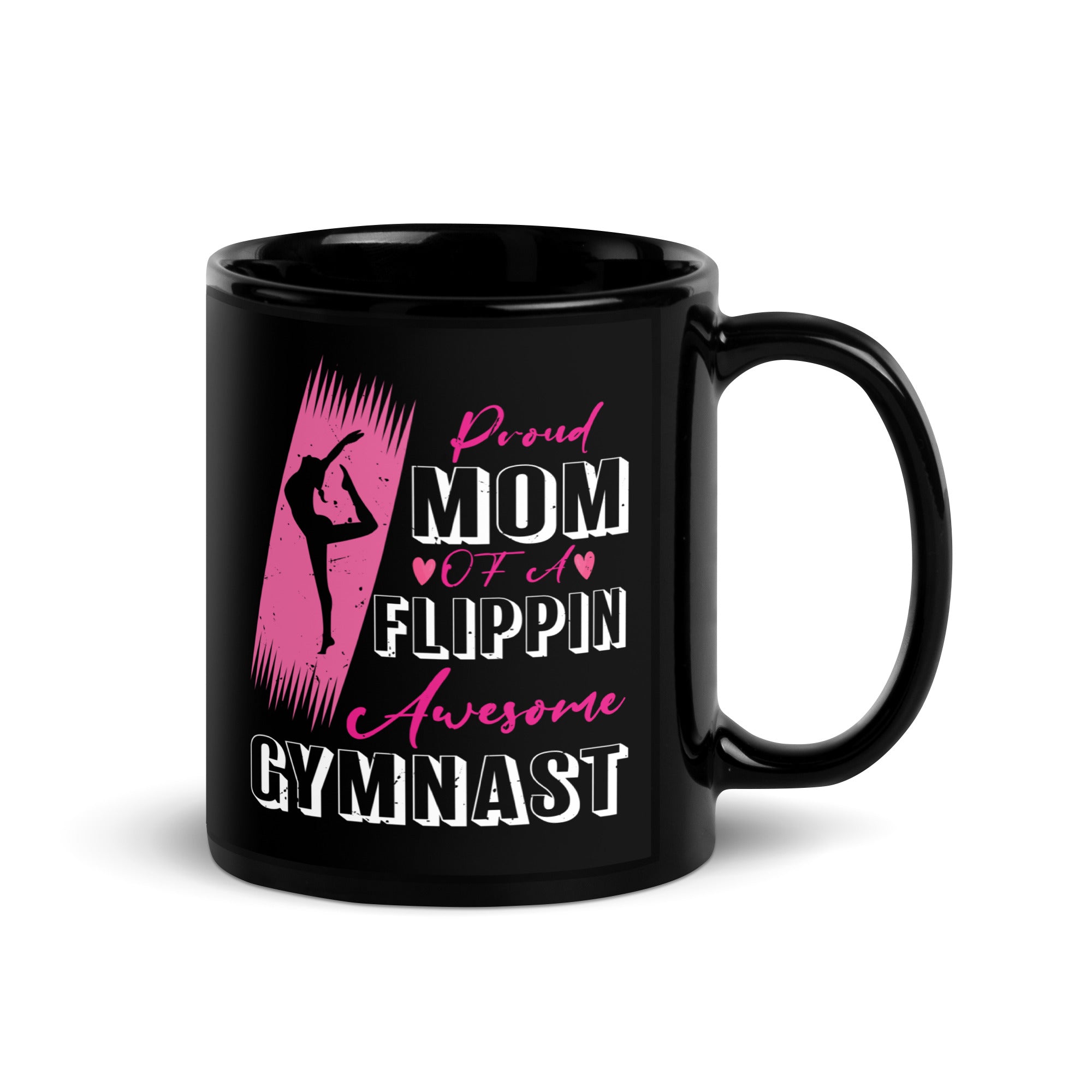 proud-mom-of-a-flippin-awesome-gymnast-gymnastics-mom-black-glossy-mug