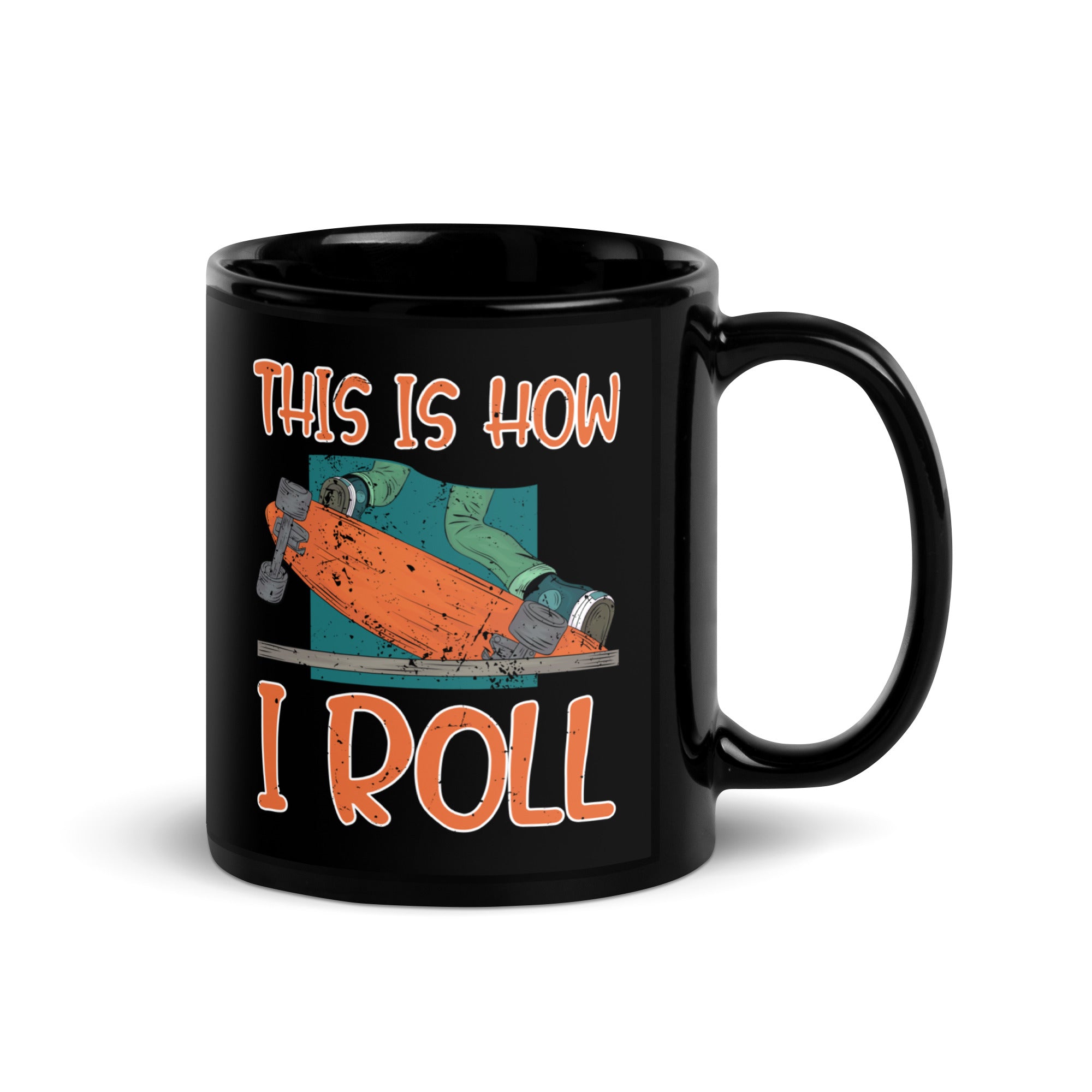 skateboard-girl-skateboarder-skater-this-is-how-i-roll-black-glossy-mug