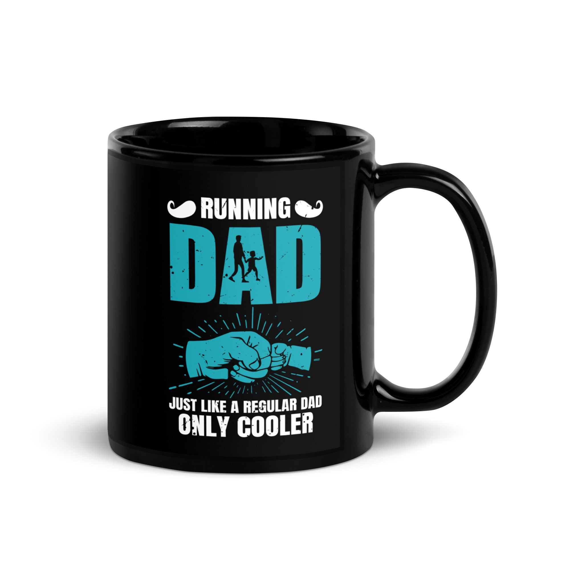 funny-running-for-men-dad-marathon-runner-coach-marathoner-black-glossy-mug