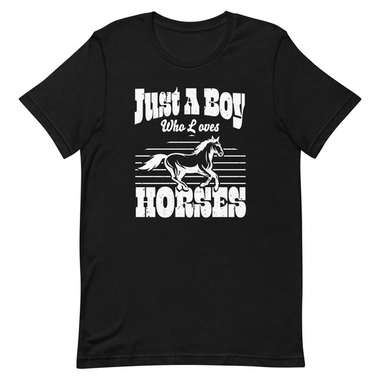 Kids Horse Just A Boy Who Loves Horses Unisex t-shirt