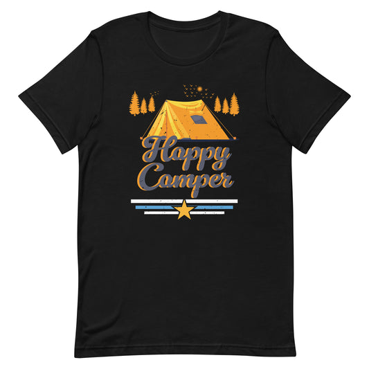 Funny Camping Hiking Lover Present Happy Camper Unisex t-shirt